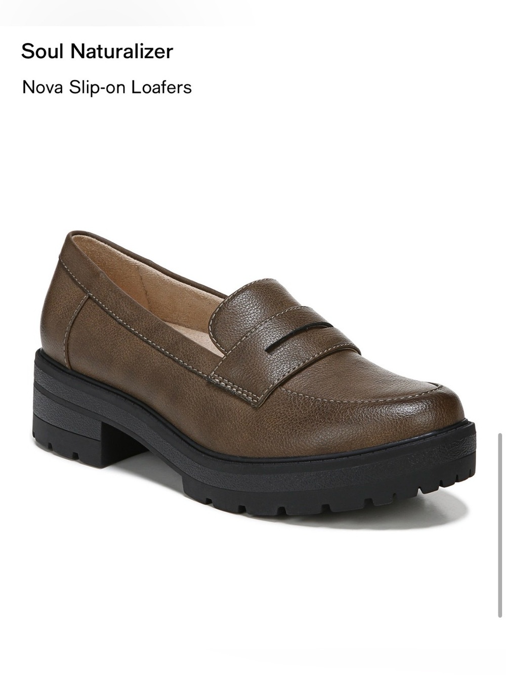 SOUL Naturalizer Nova Slip-On Loafers in Olive